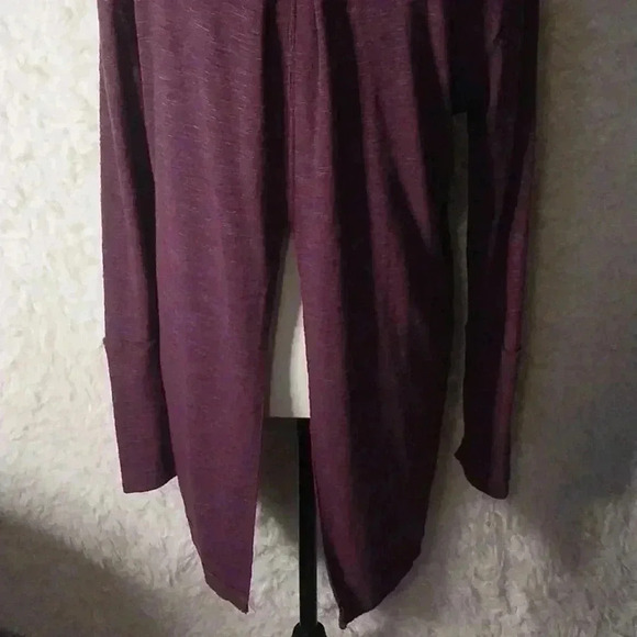 Free People We the Free Split Back Mock Neck Thermal Tunic Top in Purple M - Picture 6 of 8